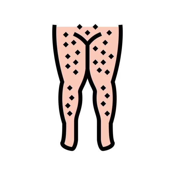 Peloso gamba rasatura colore icona vettoriale illustrazione — Vettoriale Stock