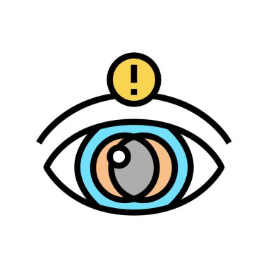 görme vuruşu renk ikonu vektör çizimi