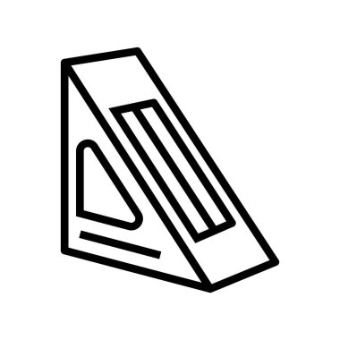 Sandviç kutusu çizgisi vektör illüstrasyonu