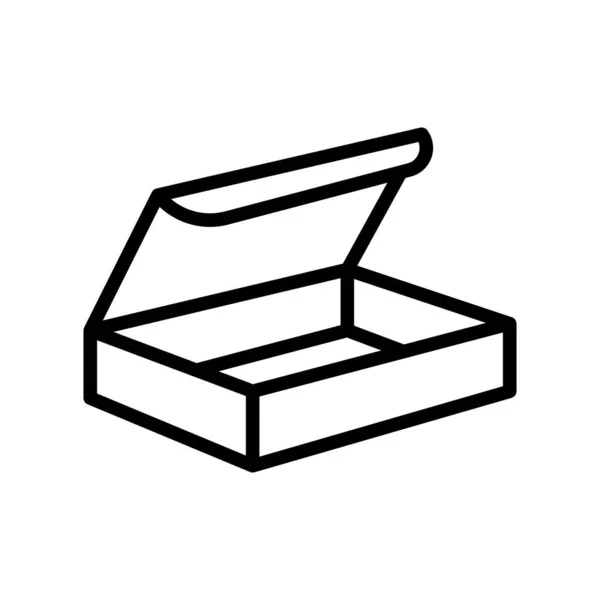 Küldő csomag doboz vonal ikon vektor illusztráció — Stock Vector