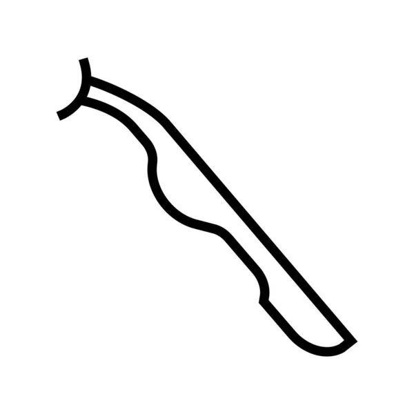 Pinzette für falsche Wimpern Linie Symbol Vektor Illustration — Stockvektor