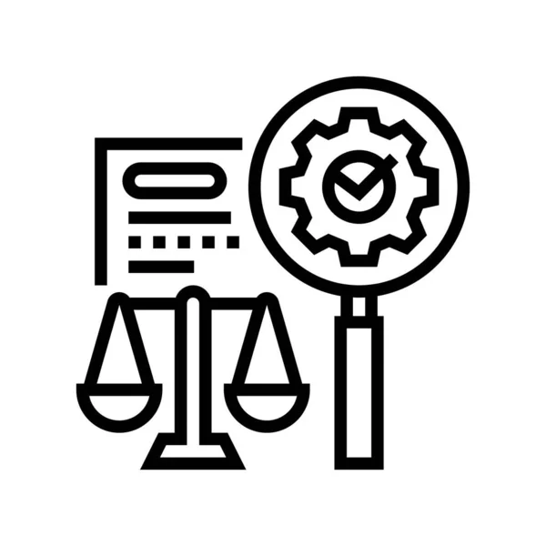 Expertise law line icon vector illustration — Stock Vector