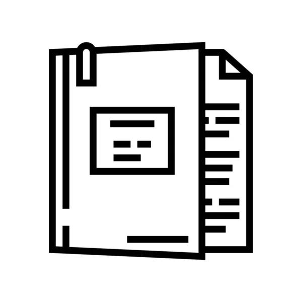 Case law line icon vector illustration — 스톡 벡터