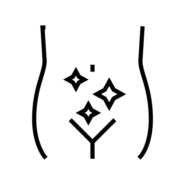 Rasierter Bikini Frau Linie Symbol Vektor Illustration — Stockvektor