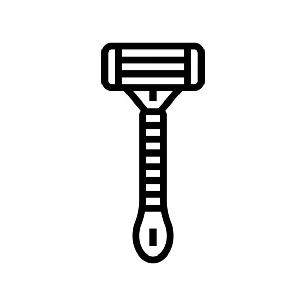 Illustration vectorielle d'icône de ligne d'outil de rasoir — Image vectorielle