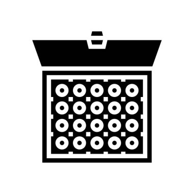 Şeker kutusu sembol vektör illüstrasyonu