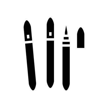 Kirpikleri yapıştırmak için glifin vektör illüstrasyonuName