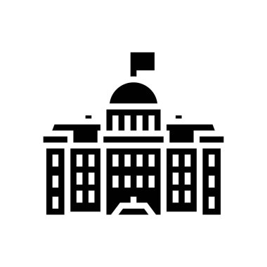 Hükümet glyph ikon vektör illüstrasyonuName