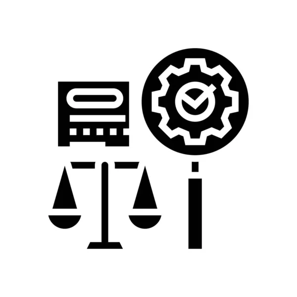 Experiencia ley glifo icono vector ilustración — Vector de stock