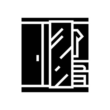 Kostüm odası motel sembolü vektör illüstrasyonu