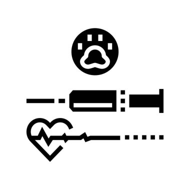 Ötenazi evcil hayvan sembolü vektör illüstrasyonu