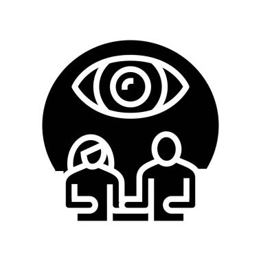 Eş denetimi simge vektör illüstrasyonu