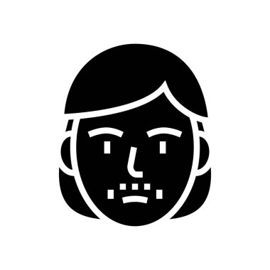 Bıyık yüz traşı simge vektör çizimi