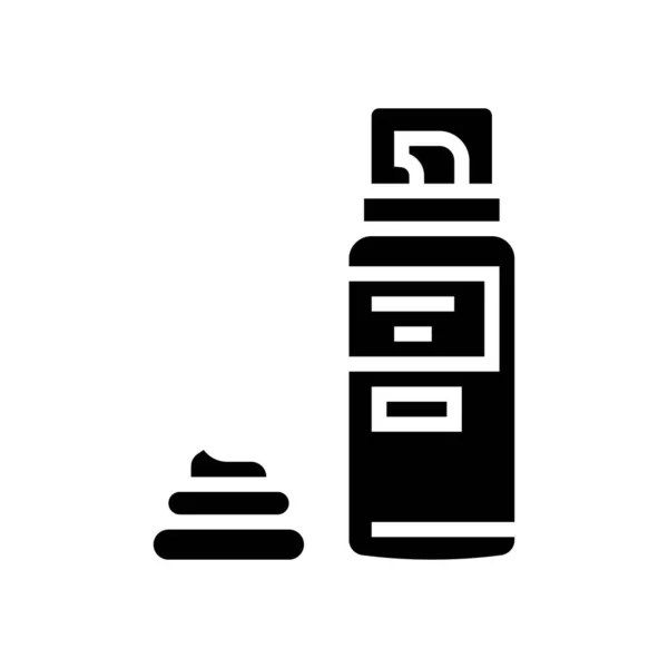 Mousse pour glyphe de rasage icône vectorielle illustration — Image vectorielle