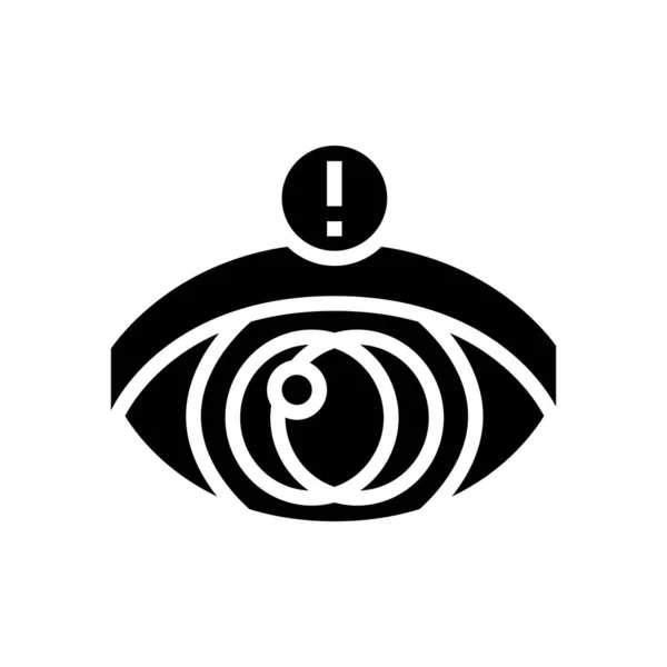 Vision stroke glyph icon vector illustration — 스톡 벡터