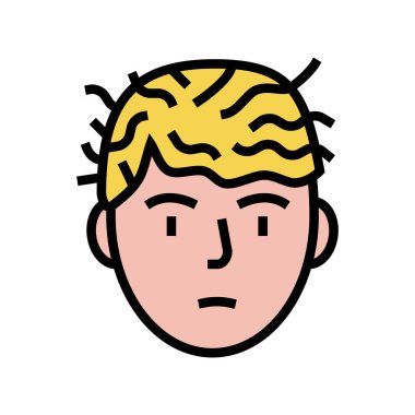 Keratin 'den önce kadın renk simgesi vektörü kullanır. Keratin kullanmadan önce kadın işareti. izole edilmiş sembol çizimi