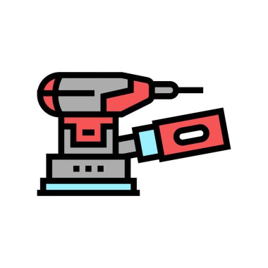 Tahta öğütücü teçhizat renk ikon vektörü. Tahta öğütücü teçhizat tabelası. izole edilmiş sembol çizimi