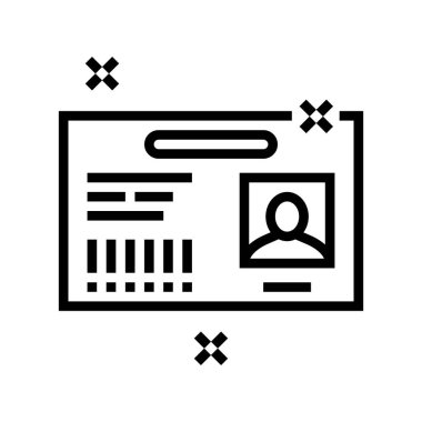 Çocuk kütüphanesi çizgisi simgesi vektörü için kart. Çocuk kütüphanesi tabelası. izole edilmiş çizgi simgesi siyah illüstrasyon