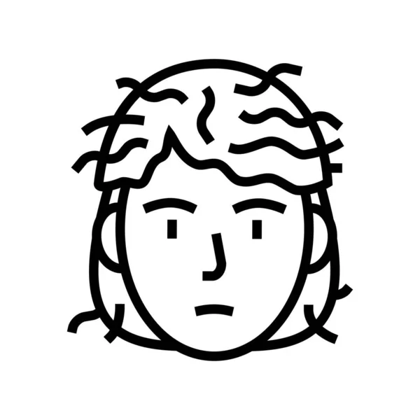 Premium Vector  Hair style head style for anime icon portrait contour  vector illustration black lines isolated