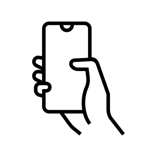 Vinger Vegen Telefoon Scherm Pictogram Vector Vinger Vegen Het Telefoon — Stockvector