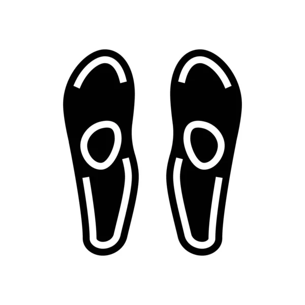 Insoles Treatment Flat Feet Glyph Icon Vector Insoles Treatment Flat — Stock Vector