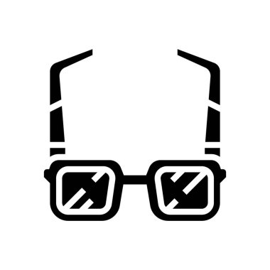 Güneş gözlüğü yaz aksesuar simge vektörü. Güneş gözlüğü yaz aksesuarları. izole edilmiş çizgi simgesi siyah illüstrasyon