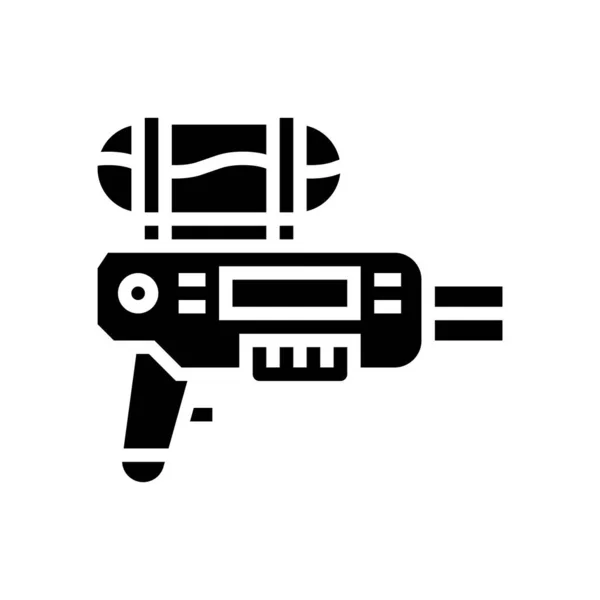 Pistola Agua Para Juego Verano Vector Icono Glifo Pistola Agua — Vector de stock