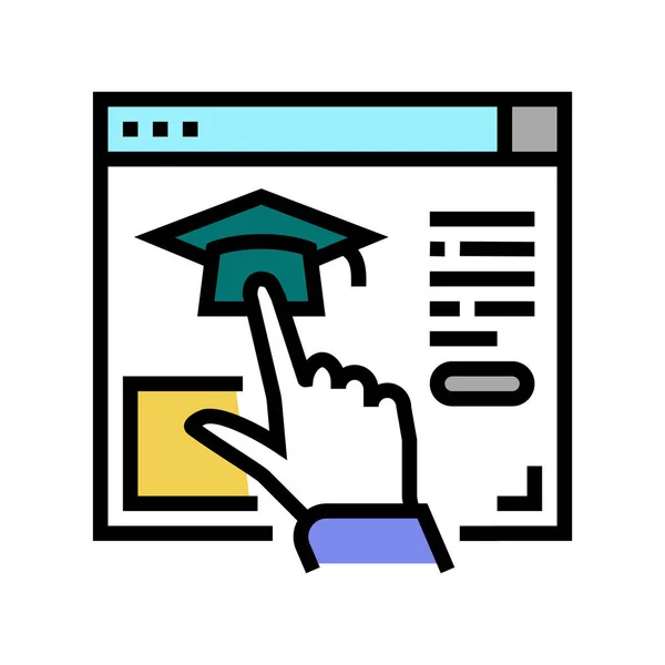 Link Higher Education Resource Icon Vector Ссылка Знак Ресурса Высшего — стоковый вектор