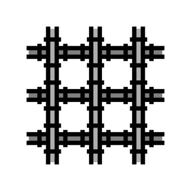 Kaynaklı tel örgü wwf renk ikonu vektörü. Kaynaklı tel örgü işareti. izole edilmiş sembol çizimi