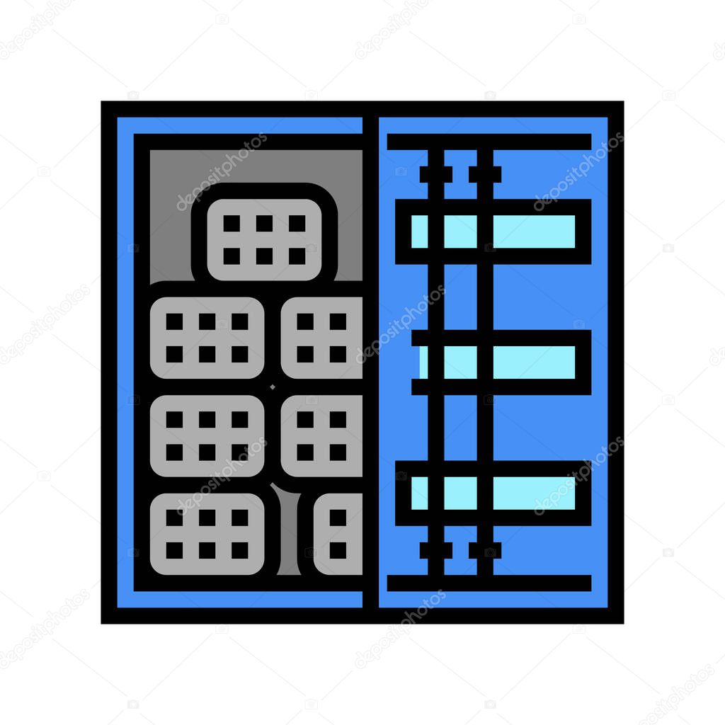 container transportation rebar color icon vector. container transportation rebar sign. isolated symbol illustration