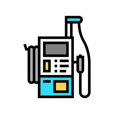 istasyon araba yıkama servisi renk ikonu vektörü. İstasyon araba yıkama servisi tabelası. izole edilmiş sembol çizimi