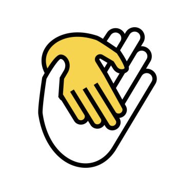 Çocuk bakımı renk ikonu vektörü. Çocuk evlat edinme belgesi. izole edilmiş sembol çizimi