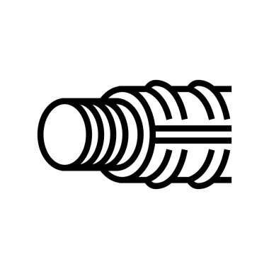 parçalı montaj çizgisi ikon vektörü. desenli teçhizat işareti. izole edilmiş çizgi simgesi siyah illüstrasyon