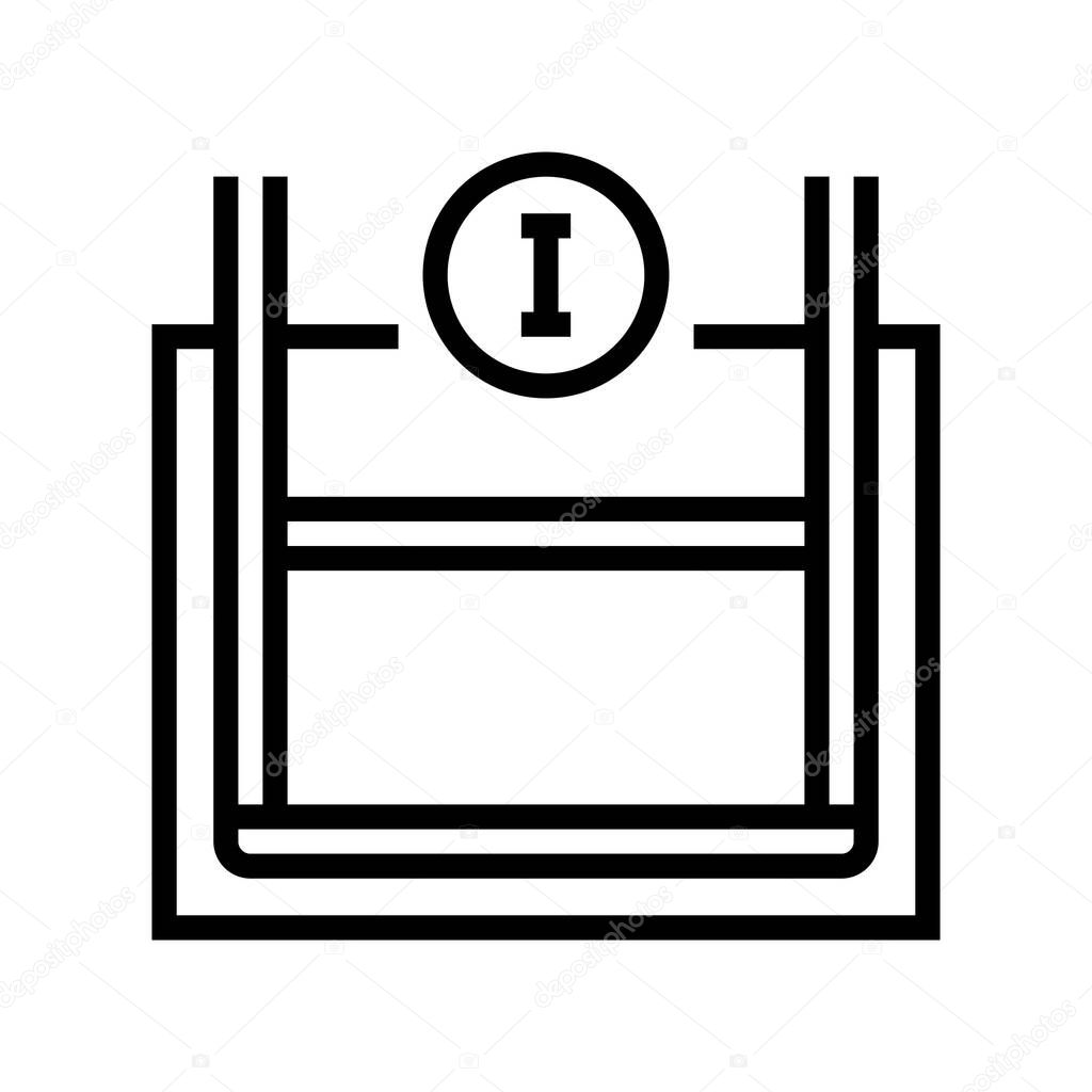 primary reinforcement line icon vector. primary reinforcement sign. isolated contour symbol black illustration