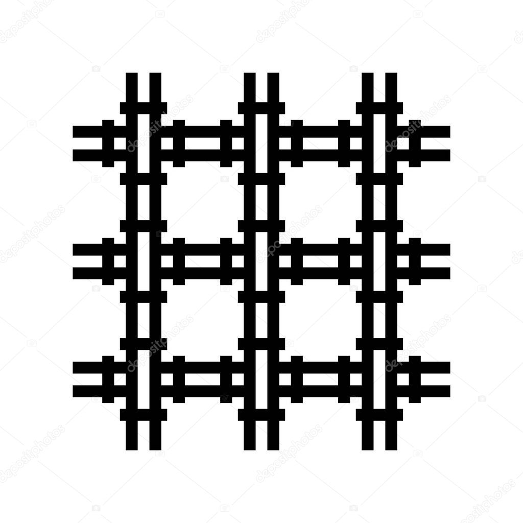 welded wire mesh wwf line icon vector. welded wire mesh wwf sign. isolated contour symbol black illustration