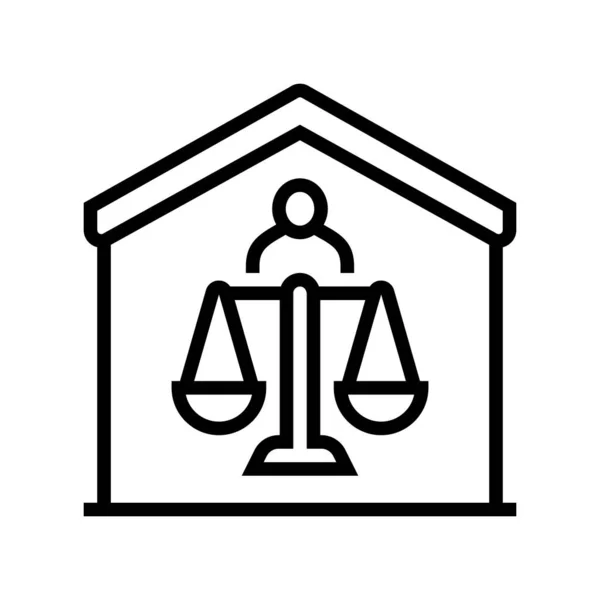 Annahme Hause Zeilensymbol Vektor Adoption Hause Zeichen Isolierte Kontur Symbol — Stockvektor