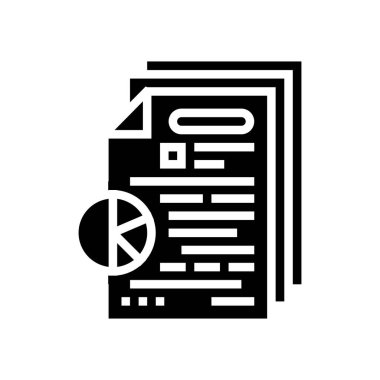 Mali denetim ve grafik simgesi vektörünü araştırıyorum. Mali denetim ve çizelge işaretini araştırıyorum. izole edilmiş çizgi simgesi siyah illüstrasyon