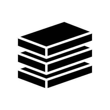 Tabak mineral yün sembol vektörü. Tabak mineral yünü işareti. izole edilmiş çizgi simgesi siyah illüstrasyon