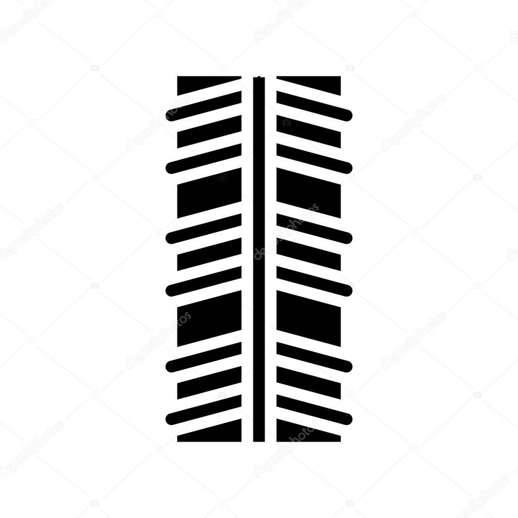 stainless rebar glyph icon vector. stainless rebar sign. isolated contour symbol black illustration