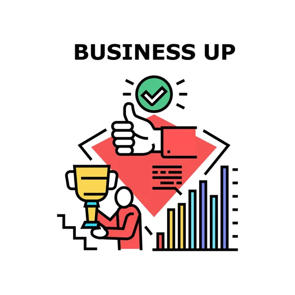 Business Up Vector Concept Illustration des couleurs — Image vectorielle