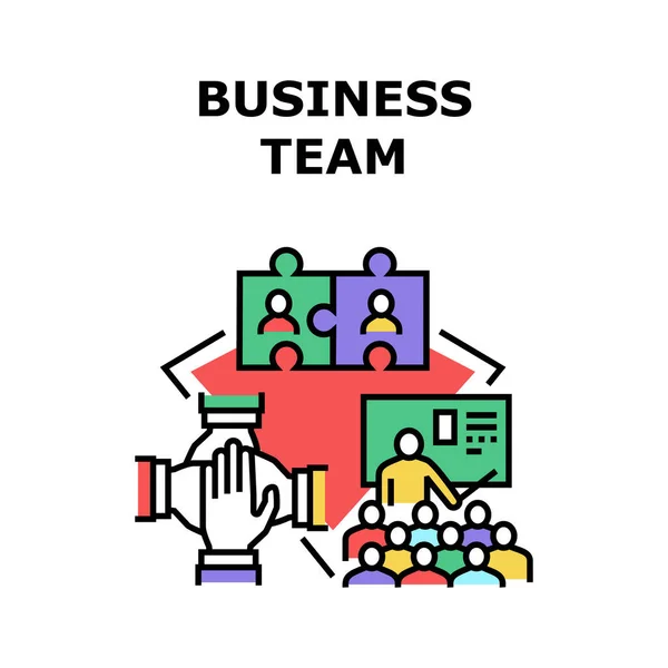 Business Team Vector Concept Illustration des couleurs — Image vectorielle