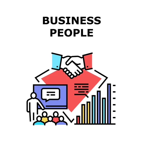 Business People Vector Concept Kleur Illustratie — Stockvector