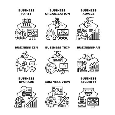 İş Danışmanı Simge Vektör Resimlerini Ayarla