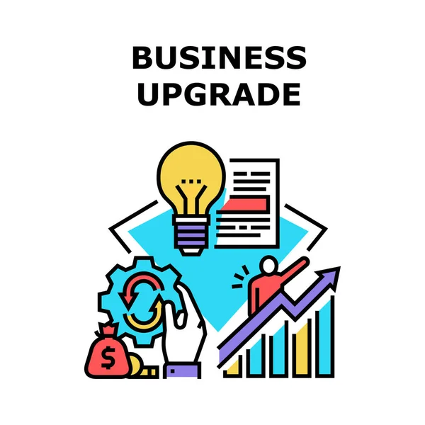 Business Upgrade Vector Concept Illustration des couleurs — Image vectorielle