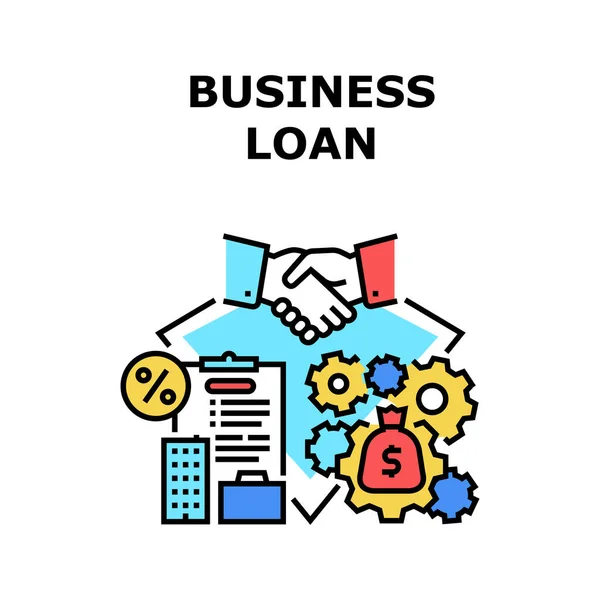 Business Loan Vector Concept Kleur Illustratie — Stockvector