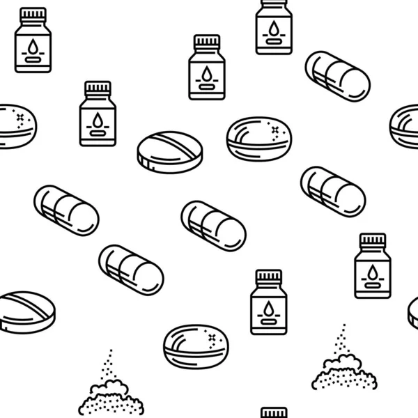 Vector de conjunto de iconos de fábrica de producción farmacéutica — Vector de stock