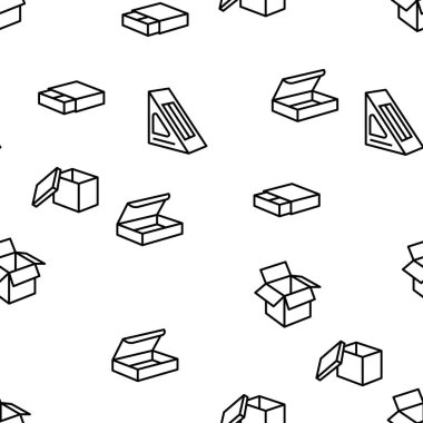 Kutu Kutusu Kutusu Kutusu Taşıyıcı Vektörü Kusursuz Desen