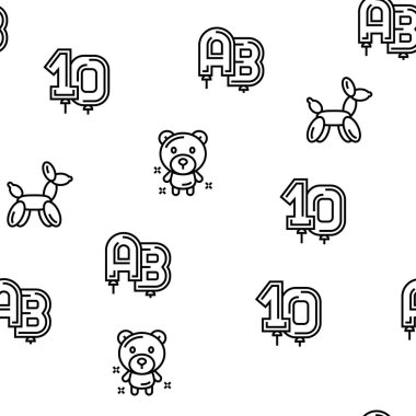 Balon Dekorasyon Vektörü Kusursuz Desen