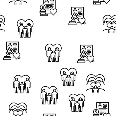 Çocuk Evlat Edinme Bakımı Vektörü Kusursuz Desen