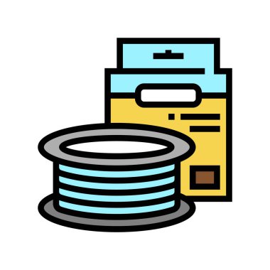 Örgü çizgisi renk ikonu vektör illüstrasyonu